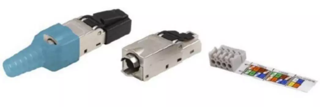 Коннектор DKC RN6ARJ45FJ полевого монтажа (Tool Less) 8P8C CAT 6A, экранированный