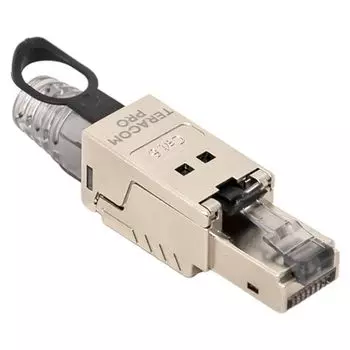 Коннектор EKF TRP-PLUG-6STP-FST TERACOM PRO полевой заделки RJ-45 (8P8C) экран. STP для каб. Cat.6