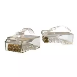 Коннектор Hyperline PLEZ-8P8C-UA-C5-100 разъем легкой оконцовки RJ-45 (8P8C) под витую пару, язычок Arch, категория 5e (50 µ"/ 50 микродюймов), универ