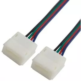 Коннектор Lamper 144-026 соединительный (2 разъема) для RGB светодиодных лент с влагозащитой шириной 10 мм, длина 15 см (10шт)