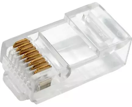 Коннектор Rexant 06-0081-A2 сетевой LAN на кабель, штекер 8Р8С (Rj-45), под обжим (2шт.)