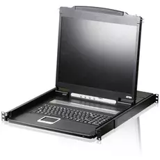 Консоль KVM Aten CL1000N-ATA-RG 19", SVGA+KBD+MOUSE PS/2, с KVM-шнуром USB 1.8м., LCD экран 19", лат./рус. клавиатура