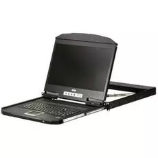 Консоль KVM Aten CL3100NX-ATA-RG 19", VGA+KBD+MOUSE+SPEAKER USB, с KVM-шнуром USB 1.8м, LCD экран 18.5", лат./рус. клав.