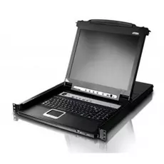 Консоль KVM Aten CL5708N-ATA-RG 2 user,LCD 19"=>8 cpu PS2/USB+VGA,со шнурами PS2 1х1.8м., USB 1x1.8м.,1280x1024,1U 19",исп.спец.шнуры,OSD,каскад 256