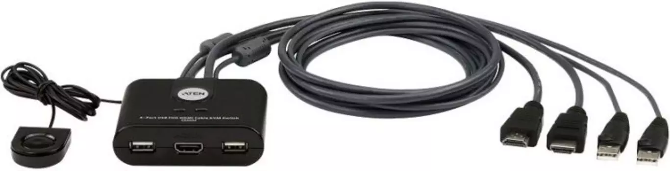 Консоль KVM Aten CS22HF-AT 2-Port USB FHD HDMI Cable KVM Switch