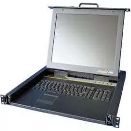 Консоль KVM Procase R1701 однорельсовая, 1 порт, LCD 17'', single rail console, LCD D-Sub, USB, разрешение 1280*1024