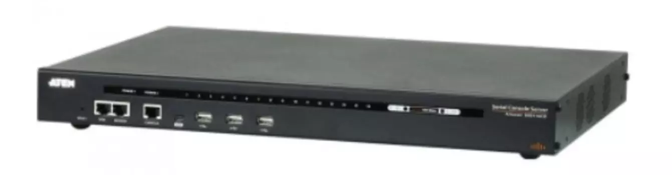 Консольный сервер Aten SN0116CO-AXA-G 16 портов, RS232, 2xLAN RJ45, 2xIEC C14, лок.конс:RJ45+LUC(miniUSB), доп.порты:3xUSB A;RJ45(modem);PON, режимы:C