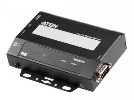 Консольный сервер Aten SN3401P-AX 1-портовый с поддержкой PoE для защищенного подключения к устройствам с интерфейсом RS-232/422/485