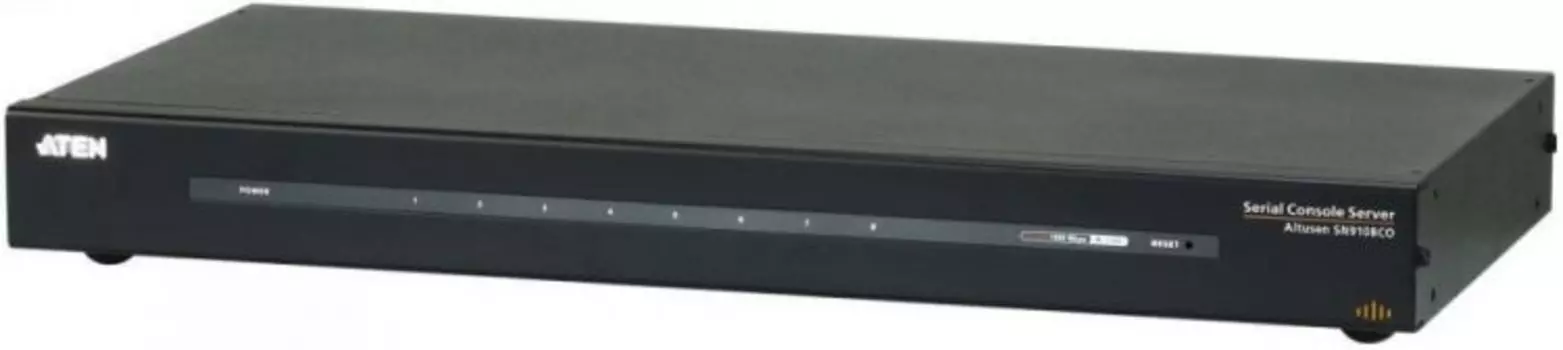 Консольный сервер Aten SN9108CO-AXA-G 8 портов, RS232, LAN RJ45, IEC C14, лок.конс: нет, доп.порты: нет, режимы:Console Management;Console Management