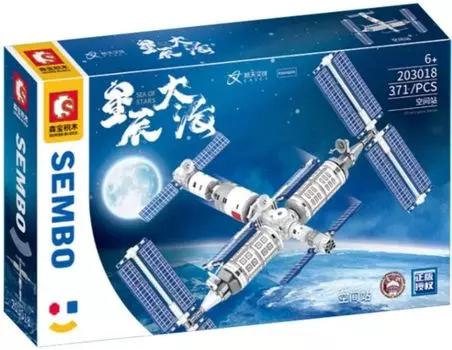 Конструктор Sembo Block 203018 "Космическая станция", 371 деталь