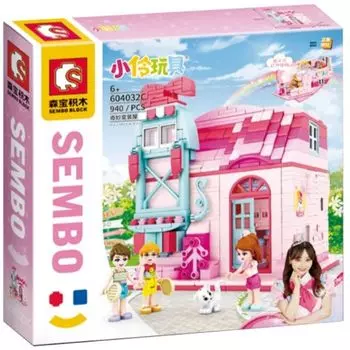 Конструктор Sembo Block 604032C «Подружки: Дом — шкатулка», 940 деталей