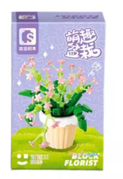 Конструктор Sembo Block 611061, цветы-орхидеи, 159 деталей.