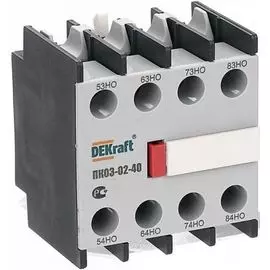 Контакт DEKraft 24103DEK дополнительный 4НО лицевой установки ПК-03