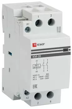 Контактор EKF km-2-20-20 КМ 20А 2NО (2 мод.)