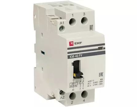 Контактор EKF km-2m-40-11 КМ РУ 40А 1NO+1NC (2 мод.)