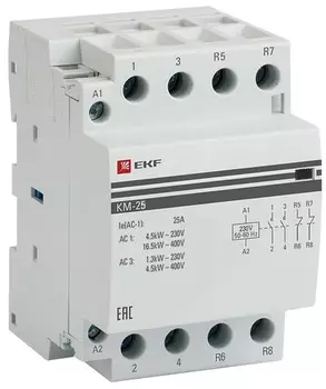 Контактор EKF km-3-25-22 КМ 25А 2NО+2NC (3 мод.)