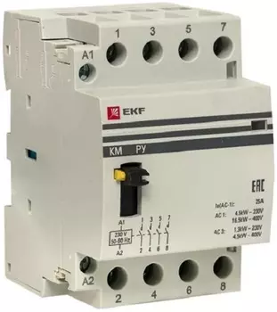 Контактор EKF km-3m-63-40 КМ РУ 63А 4NO (3 мод.)