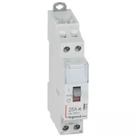 Контактор Legrand 412558 CX - 2П, 250 В~, с катушкой 230 В~, 25 A, 2 Н.О., 1 модуль, с рукояткой управления, малошумный
