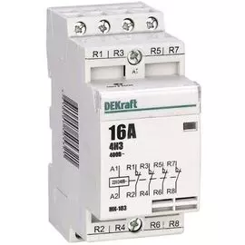 Контактор модульный DEKraft 18056DEK 4НЗ 16А 230В МК-103