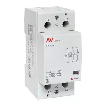 Контактор модульный EKF km-av-2-40-02-230V КМ 40А 2NC 230VAC (2 мод.) AVERES