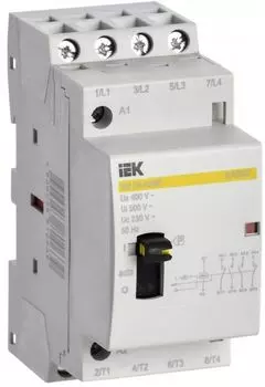 Контактор модульный IEK MKK12-20-40 с ручным управлением КМ20-40МР AC KARAT