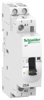 Контактор модульный Schneider Electric A9C21732 с ручным управлением 2НО 230/240В АС 50Гц