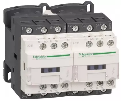 Контактор Schneider Electric LC2D25BL реверсивный 3P 220В, 25A, 3НО сил.конт. НО+НЗ,24V DС