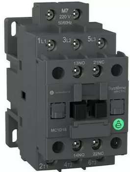 Контактор Systeme Electric MC1D09M7 MC1D 3P 9A НО+НЗ 220V 50/60ГЦ