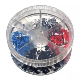 Контейнер наконечников-гильз с изолир.фланцем DKC 2ARTD10025 2,50 кв.мм синий (1 упаковка - 1000 шт), "Quadro"