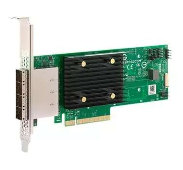 Контроллер ACD ACD 9500-16e PCIe 4.0 x8 LP, Tri-Mode SAS/SATA/NVMe 12G HBA, 16port(4*extSFF8644), 3816 IOC