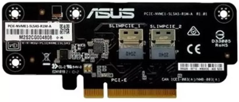 Контроллер ASUS 90SKC000-M74AN0 для установки накопителей NVME SSD в серверных платформах серии RS300-E11