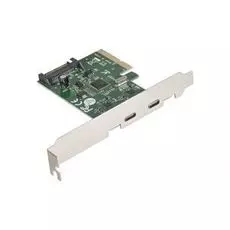 Контроллер Exegate EXE-313 EX283715RUS PCI-Ex4, 2*USB3.1 Type-C ext, разъем доп.питания (OEM)