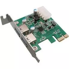 Контроллер расширения ORIENT NC-3U2PELP PCI-Ex, USB 3.0 (USB 3.1 Gen1) 2ext port Low Profile, NEC D720200 chipset, разъем доп.питания, oem