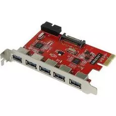 Контроллер расширения ORIENT VA-3U5219PE VIA VL805 + VL813,PCI Express 1x rev. 2.0, 5xUSB 3.0 OEM