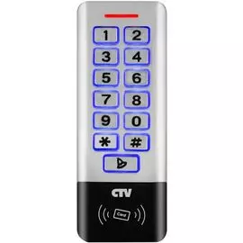 Контроллер-считыватель CTV CTV-KR20 EM с кодонаборной панелью для считывания кодов бесконтактных идентификаторов формата EM-MARINE управления одним ис
