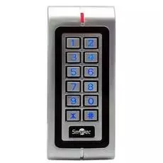 Контроллер Smartec ST-SC040K автономный с клавиатурой: память на 200 пользователей, длина кода 4-6 знаков, -30° +60°С, 12-24 В DC, 80мА, металлический