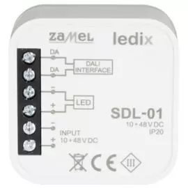Контроллер Zamel SDL-01 DALI для одноцветных светильников, в монт.коробку