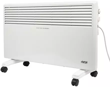 Конвектор HIPER HI-HTG4 2000Вт, 2 режима, защита от перегрева, колёсики, крепление на стену, белый