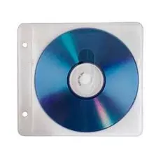 Конверт для CD/DVD HAMA H-84101 00084101 для 2 CD/DVD с перфорацией для портмоне с кольцами 50 шт. белый/прозрачный