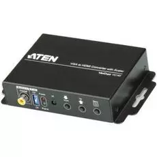 Конвертер Aten VC182-AT-G VGA+AUDIO>HDMI, HD-DB15+MIM-JACK>HDMI, Female, БП 5V, (1920x1200, 1080p, Analog + Digital stereo audio input)