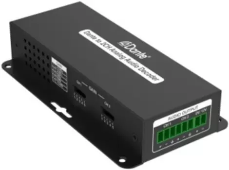 Конвертер INTREND ITDAN-PR2 Dante - аналог (приемник), 2 аналоговых выхода (6-pin phoenix, балансный/линейный), 1xRJ45(Dante)