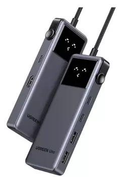 Конвертер UGREEN CM888 35998_ 6-in-1 4K@60Hz USB-C To HDMI+2*USB 3.2 A+2*USB 3.2 C+PD Power Converter. Цвет: серый
