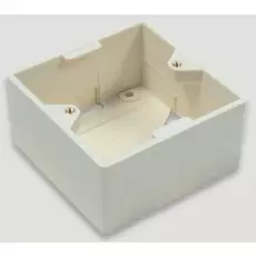 Коробка Eurolan 12A-00-06WT настенная для рамок серии 45, на 6 модулей 22.5х45.0, белая