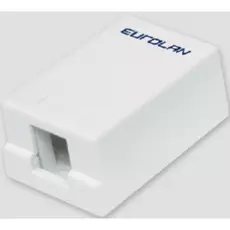 Коробка Eurolan 12B-00-01WT настенная, 1-портовая, белая
