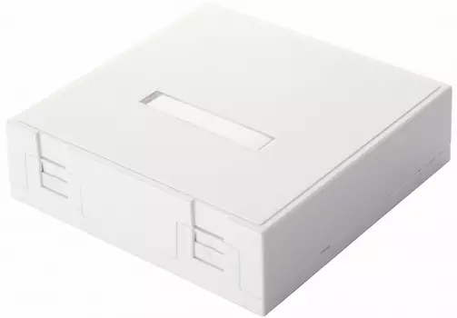 Коробка Eurolan 12B-05-02WT настенная 2-портовая с катушкой намотки запаса, белый