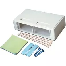 Коробка Lanmaster LAN-MB-M4-WH настенная на 2 модульные вставки, белая