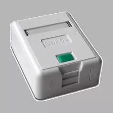 Коробка Lanmaster LAN-SA1/S-WH настенная на 1 кейстоун, с защитной шторкой, белая