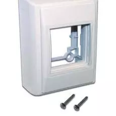 Коробка Lanmaster LAN-WA-RMB-F45/B-WH на 1 модуль Mosaic 45x45, с боковыми стенками, белый