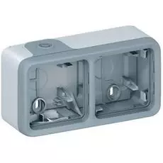 Коробка Legrand 069672 PLEXO наружная 2 поста IP55 горизонтальная серая