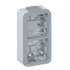 Коробка Legrand 69661 Plexo монтажная 2-ая для наружного монтажа,вертикальная, IP55 (серый)